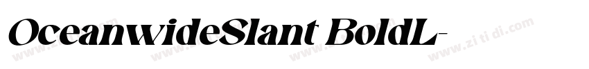 OceanwideSlant BoldL字体转换
